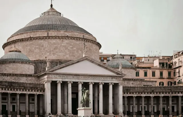 Piazza del Plebiscito in Naples as part of city transfer coverage